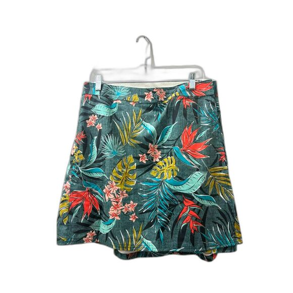 RipSkirt Hawaii Rip Skirt Women's Size Large Green Blue Tropical Print Wrap NWOT - Picture 1 of 3